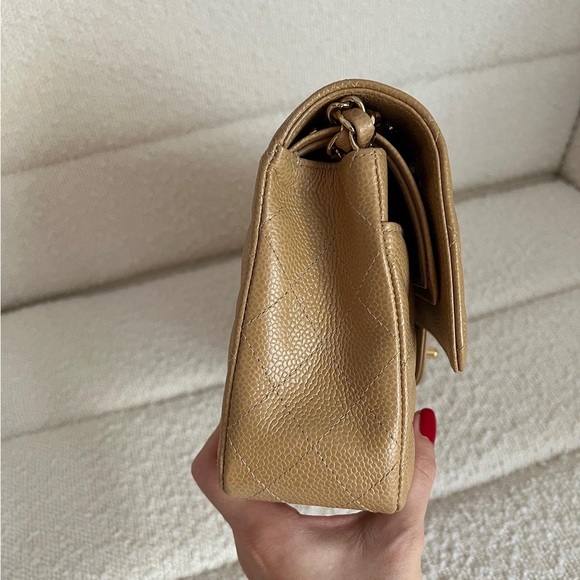 Chanel Classic Double Flap bag Medium Dark Beige - Picture 13 of 16